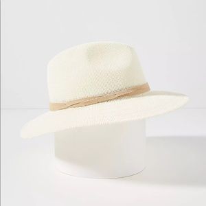 RARE ANTHROPOLOGIE Arlo Trimmed Fedora Cream Hard to Find